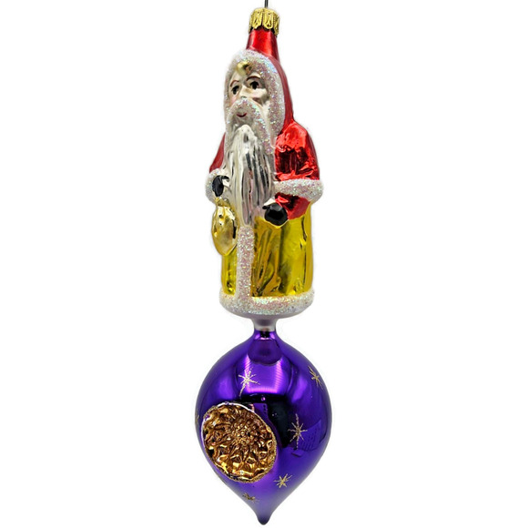 Christopher Radko Georgian Santa Claus Drop Reflector Christmas Ornament Signed - Picture 1 of 10